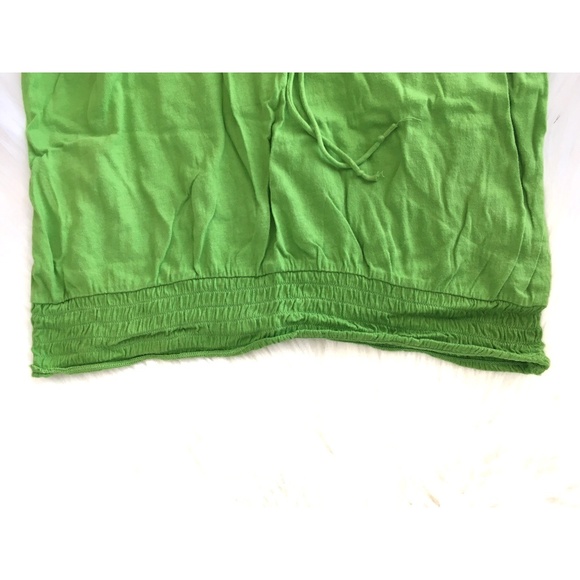 Green Adjustable Straps Juniors Top - Picture 4 of 4